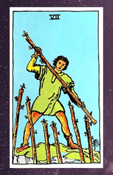 Basic Definition Of The Seven Of Wands Tarot Card