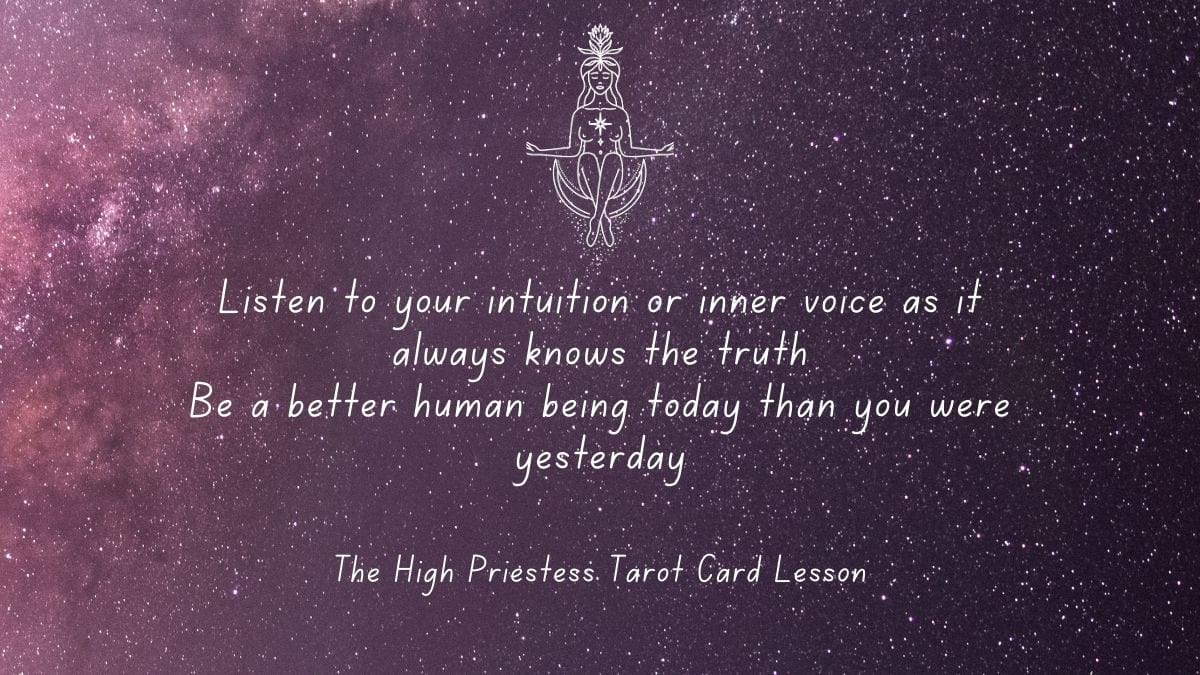 Lessons The High Priestess Wants To Teach You