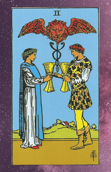 Two Of Cups Tarot Card Image