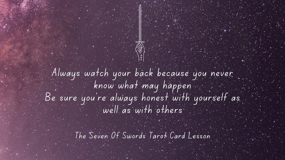 Lessons The Seven Of Swords Wants To Teach You
