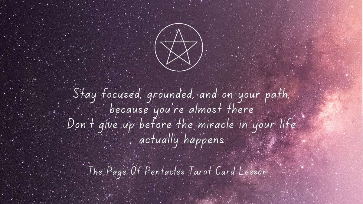Lessons The Page Of Pentacles Wants To Teach You