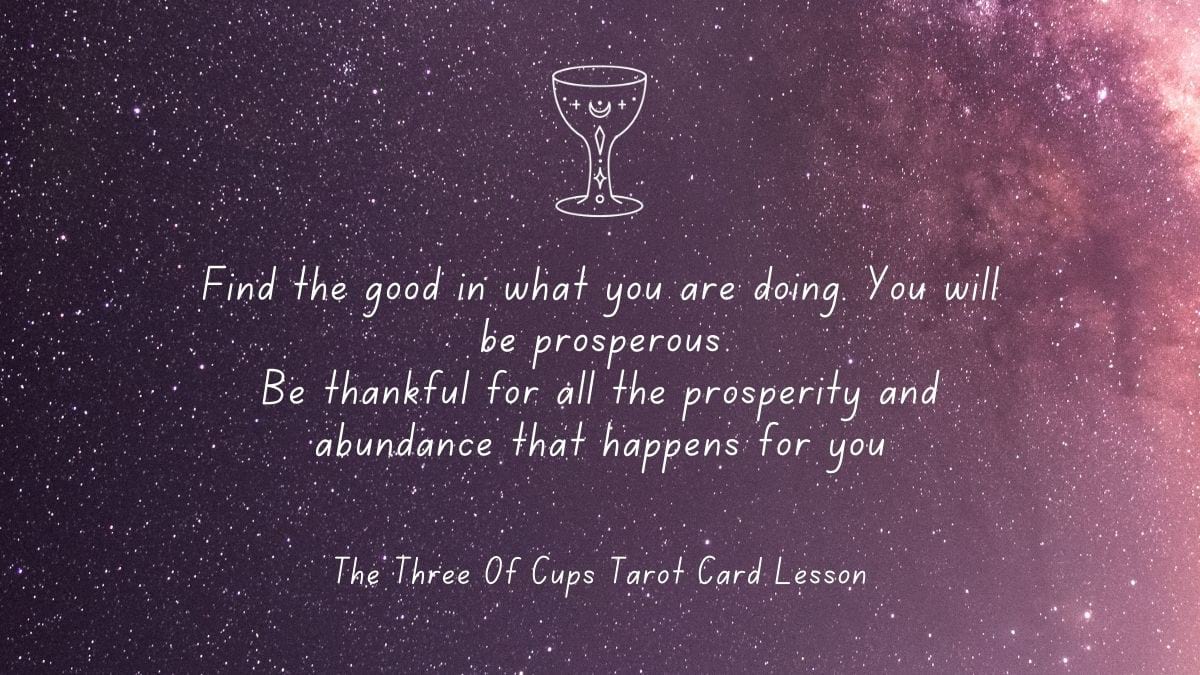 Lessons The Three Of Cups Wants To Teach You